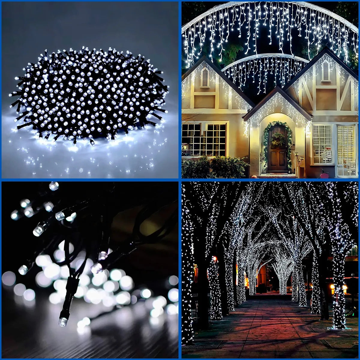 Sistema de Iluminación LED Navideña Solar con Mando Inteligente 20 metros